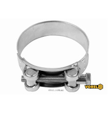 Хомут сталевий, з гвинтовим затискачем GBS W1 VOREL : Ø= 80-85/ 24 мм, оцинкований [100]