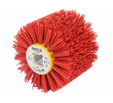 Щітка-вал до шліфувально-брашувальної машинки YATO з ПВХ ворсом, Ø= 120/19 мм, шир.- 100 мм [20]