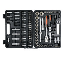 Набор торцевых головок, насадок STHOR : квадрат 1/2", 1/4" с инструментами [94 Ед.] [3/96]