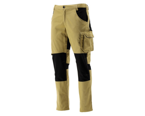 Брюки рабочие 4-WAY стреч SERWAL хаки-черные YATO разм. XL/ 92-98 см, рост- 178-188 см, 11 карманов [10]