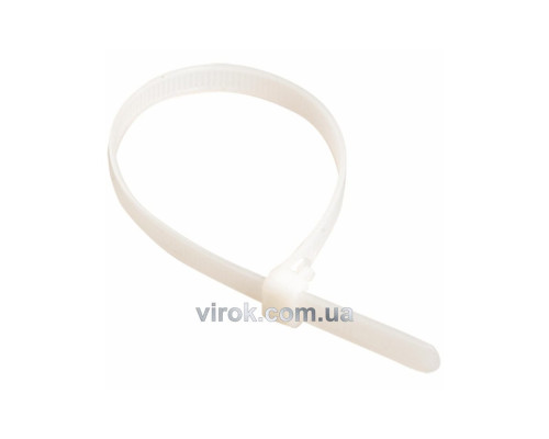 Хомут стяжний нейлоновий білий 750х8,8 100 шт