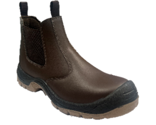 Сапоги низкие рабочие из полированных спилок кожи YATO CHELSEA разм. 39, коричневые с полиурет подошвой