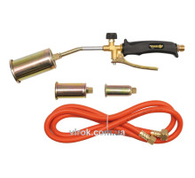 Горелка Газовая VOREL : L=360мм. до 19,5кВт. Набор с 3 наконечниками и шлангом l=2м. 1,2МРа [10]