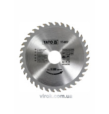 Диск пиляльний победітовий по дереву YATO: 160х30х2.8х2.0 мм, 36 зубців, R.P.M до 9500 1/хв [25/50]