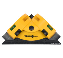 Уровень угловой 90° с 2-мя лазерными линиями до 10 м VOREL для укладки плитки, 190х 135 мм [20]