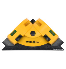 Рівень кутовий 90° з 2-ма лазерними лініями до 10 м VOREL для укладання плитки, 190х 135 мм [20]