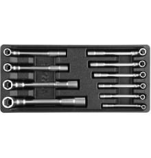 Вклад до інструментальної шафи YATO, файкові ключі М7-19 мм 385x175x41 мм, 10 елем. [4]