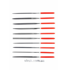 Надфілі YATO : L= 160/75 мм, b= 4 мм. Набір 10 шт. [25/100]