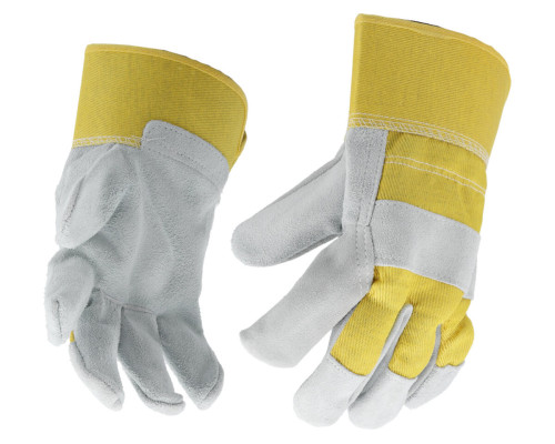 Рукавиці робочі VOREL бавовна/ шкіра, розмір 10 [12/72]