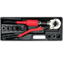 Прес-кліщі гідравл для труб PEX-AL і PERT YATO; l= 46см, з матриц U/TH 16/20/25/32 мм сила- 10т, 9ел