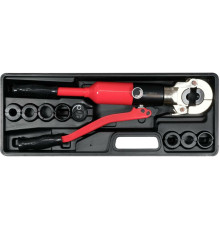 Прес-кліщі гідравл для труб PEX-AL і PERT YATO; l= 46см, з матриц U/TH 16/20/25/32 мм сила- 10т, 9ел