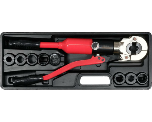 Прес-кліщі гідравл для труб PEX-AL і PERT YATO; l= 46см, з матриц U/TH 16/20/25/32 мм сила- 10т, 9ел