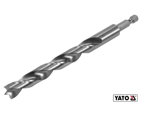 Сверло по дереву YATO: Ø12 x 100/60 мм, хвостовик-HEX 1/4", HSS 4241(DW)