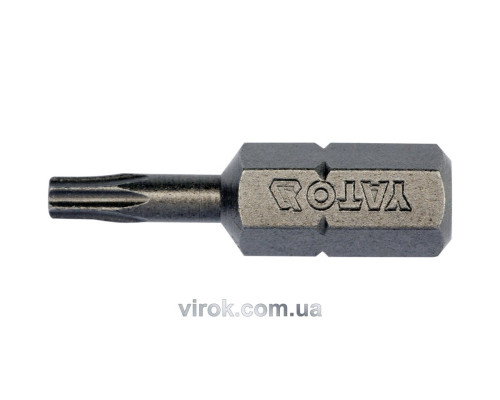 Насадка викруткова YATO : "TORX" T10 x 25 мм. HEX 1/4". 10 (Уп/Шт.) [20/100]