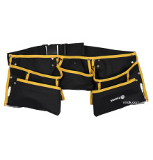 Пояс з 11 кишенями для інструментів столяра VOREL з поліестеру; 2 метал. захопи для молотків [24]