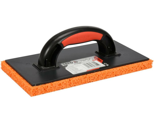 Терка пластиковая с гидрорезиновой прокладкой t=18 мм YATO 270x 130 мм, для смыва керамической плитки