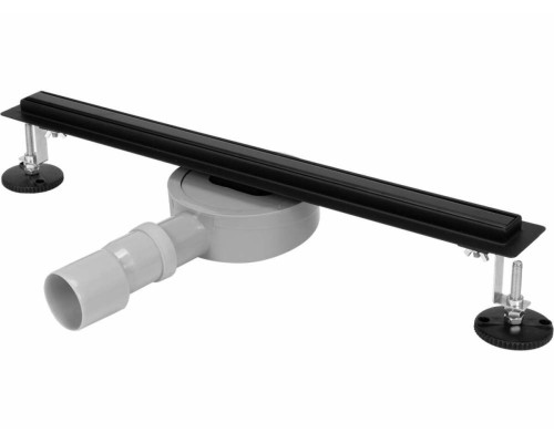 Трап підлоговий лінійний з нержавіючої сталі, чорний FALA SLIM BLACK; 80х 3х 7 см, сифон- 56 мм [5]