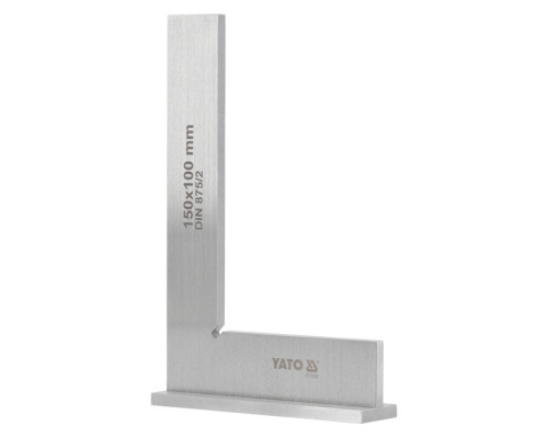 Кутник слюсарний 90° YATO з широкою основою, 150 х 100 мм [50]