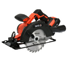 Пила дисковая аккумуляторная YATO Li-Ion, 18В, 2Агод для диска Ø=165/16мм с зарядн. устройством [2]