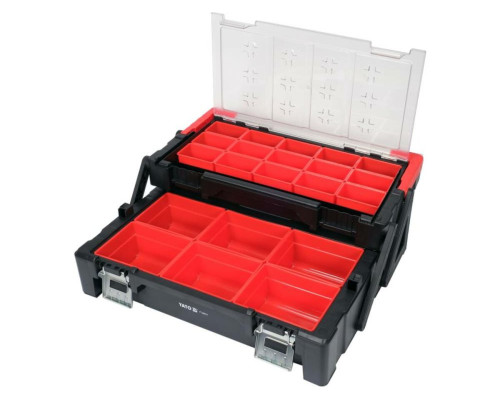 Ящик складний пластиковий YATO з 21 коміркою, 560x 305x 165 мм [3]