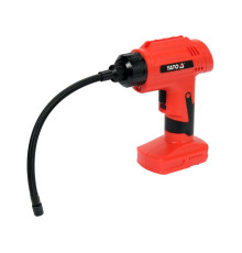 Компресор акумуляторний YATO: Li-Ion 120Вт,2 Агод, 1 MPa, 25 л/хв, кабель- 25см,зарядн. пристрій(DW)