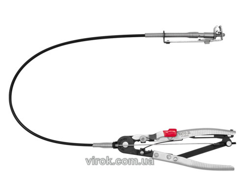 Щипці для стягуюч. хомутів YATO 210 мм з гнучким подовж-м 513 мм [12/36]