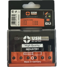 Набір насадок викруткових Industry USH: 1/4" з магнітн тримачем, T10, T15, T20, T25, T30, T40, 7 ел.