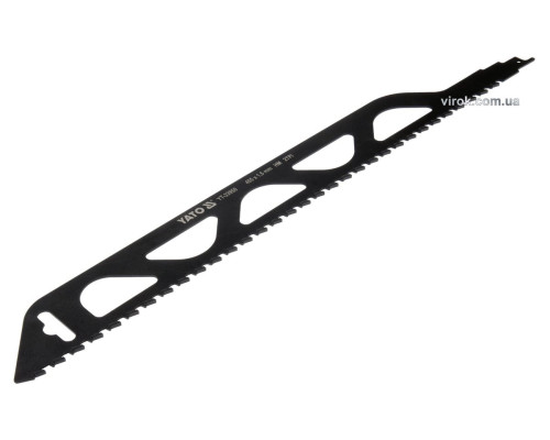 Полотно до шаблевої пили по цеглі і бетону YATO, l= 455 мм, h= 1.5 мм, 2 зуби/1" [25/100]