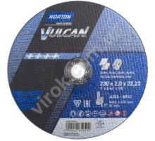 Диск відрізний по металу і нержав. сталі тм "NORTON VULCAN"; Ø= 230х22,2 мм, t= 2.0 мм