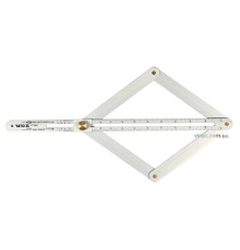 Кутомір алюмінієвий на шарнірах YATO: зовн./внутр. діапазони 10-170°/5-85°, довжина шкали- 380мм[10]