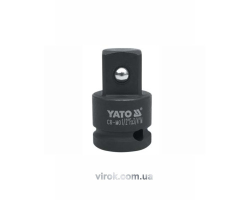Переходник ударный YATO: квадрат 1/2" - 3/4", L=48 мм [40/160]