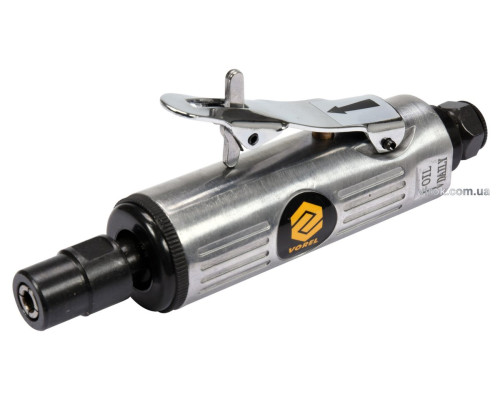 Шліфмашина пневматична пряма VOREL : Ø 1/4", патрон Ø= 6 мм, тиск- 6,3 Bar, 100 л/хв [20]