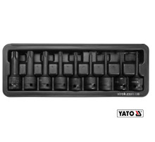 Набір насадок викруткових ударних YATO : TORX T20-T70. квадрат- 1/2". Cr-Mo. 9 Од [10]