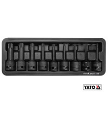 Набір насадок викруткових ударних YATO : TORX T20-T70. квадрат- 1/2". Cr-Mo. 9 Од [10]