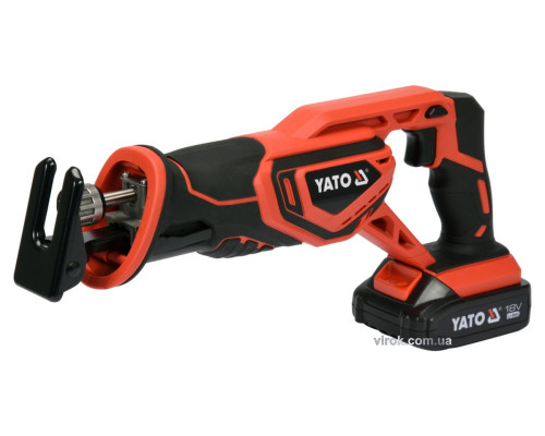 Пила шаблева акумуляторна YATO : Li-Ion 18 В, 2 АГод, з зарядним пристроєм [4]