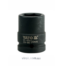 Головка торцева ударна 6-гранна YATO : квадрат 3/4", М= 24 мм, L= 50 мм [16/64]