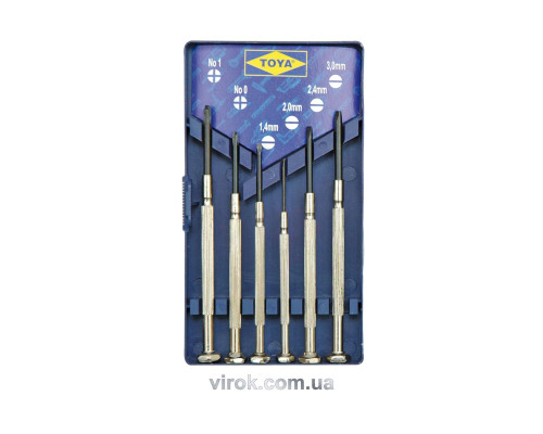 Набір викруток прецизійних VOREL : SL. Cr-V 6 Шт. [20/100]