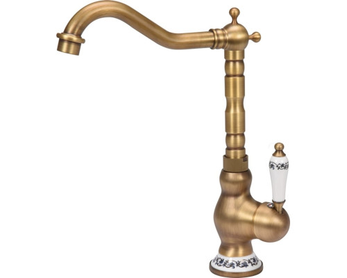 Змішувач води FALA для кухонної раковини "RETRO BRONZE 4" з кульовим регулятором [12]