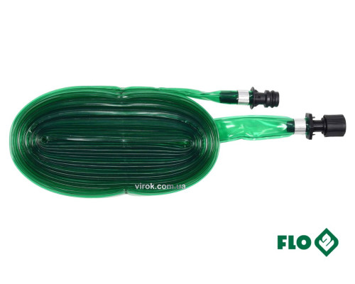 Шланг плоский з отворами для зрошування FLO: l=7.5м, Ø=16 мм, ПВХ, з швидкосполуч. наконечниками[32]