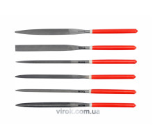 Надфілі YATO : L= 180/85 мм, b= 5 мм. Набір 6 шт. [25/100]