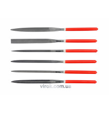 Надфілі YATO : L= 180/85 мм, b= 5 мм. Набір 6 шт. [25/100]