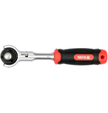 Тріщатка-вороток з обертальною головкою YATO, до квадрату 1/4", l= 145 мм [10/50]