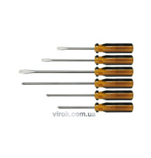 Набір викруток VOREL : пластмасова ручка. 6шт. [20/80]