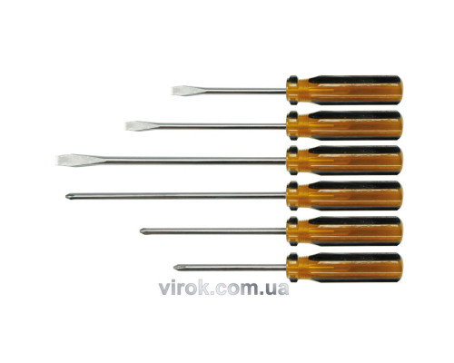 Набір викруток VOREL : пластмасова ручка. 6шт. [20/80]