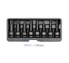 Набір насадок викруткових ударних YATO : TORX T30-T80. квадрат 1/2". 8 Од. [15]