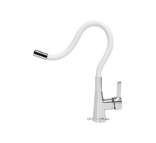 Смеситель воды FALA "FLEXIBLE" для раковины с гибкой белой лейкой [10]