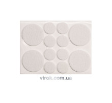 Протектор самоклеючий повстяний VOREL, Ø=20,38мм, набір 12шт. [60/720]