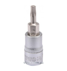 Головка торцева YATO квадрат 1/4 "TORX" Т15, L= 37 мм [150/600]