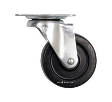 Колесо к тележке полипропил. Ø=50мм, b=22мм VOREL с вращающейся опорой; h=65мм, погруз.- 25кг [120]