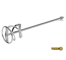 Міксер для будівельних сумішей оцинкований VOREL "ТУРБО" : Ø100 х 500 мм, M14 [20/420]